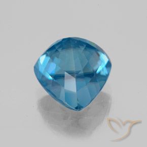 Zircão azul elétrico natural 5,82ct, trillion, VS-SI