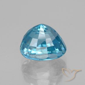 Zircão azul intenso Natural 5.13ct, oval, VVS-VS