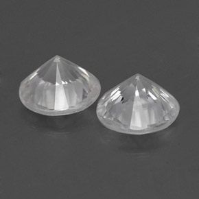 Pedras preciosas de zircão branco natural de  ct, corte redondo, VS