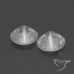 Pedras preciosas de Zircão Branco natural de 3.37 ct, Redondo, VS