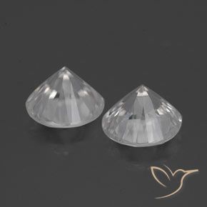 Pedras preciosas de Zircão Branco natural de 3.62 ct, Redondo, VVS-VS