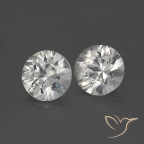 Pedras preciosas de Zircão Branco natural de 3.37 ct, Redondo, VS