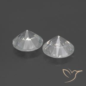 Pedras preciosas de Zircão Branco natural de 3.37 ct, Redondo, VS