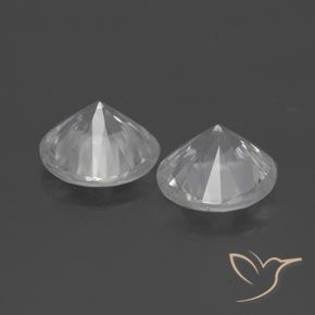 Pedras preciosas de Zircão Branco natural de 3.43 ct, Redondo, VS