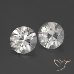 Pedras preciosas de Zircão Branco natural de 3.34 ct, Redondo, VS