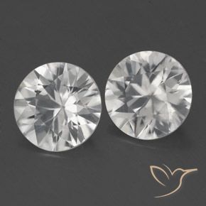 Pedras preciosas de Zircão Branco natural de 2.89 ct, Redondo, VS