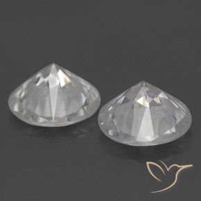 Pedras preciosas de Zircão Branco natural de 2.89 ct, Redondo, VS