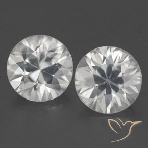 3.26ctw Natural Branco Zircão, Redondo, VS