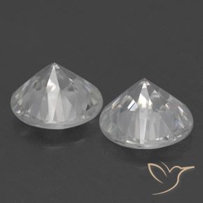 Pedras preciosas de Zircão Branco natural de 3.26 ct, Redondo, VS