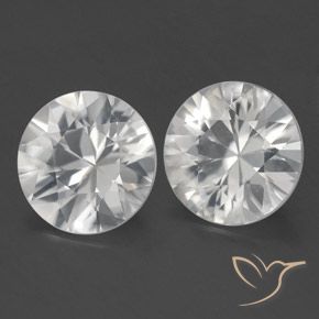 Pedras preciosas de Zircão Branco natural de 3.14 ct, Redondo, VS