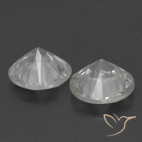 Pedras preciosas de Zircão Branco natural de 3.05 ct, Redondo, VVS-VS