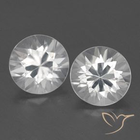 3.65ctw Natural Branco Zircão, Redondo, VVS-VS