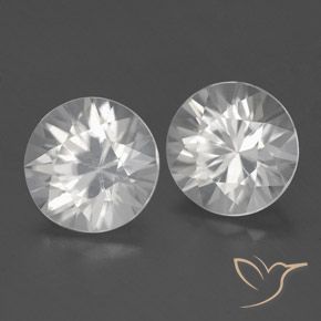 Pedras preciosas de Zircão Branco natural de 3.65 ct, Redondo, VVS-VS