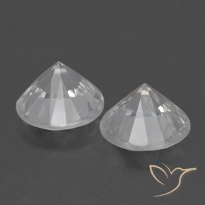 Pedras preciosas de Zircão Branco natural de 3.65 ct, Redondo, VVS-VS