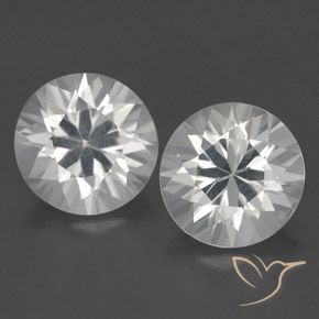 3.37ctw Natural Branco Zircão, Redondo, VVS-VS