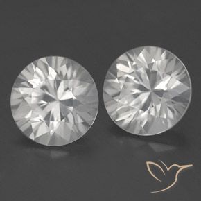 Pedras preciosas de Zircão Branco natural de 3.37 ct, Redondo, VVS-VS