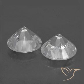 Pedras preciosas de Zircão Branco natural de 3.79 ct, Redondo, VS