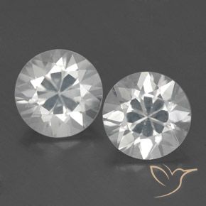 3.65ctw Natural Branco Zircão, Redondo, VS