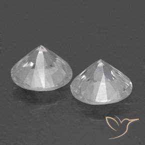Pedras preciosas de Zircão Branco natural de 3.65 ct, Redondo, VS