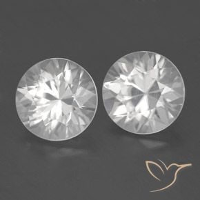 Pedras preciosas de Zircão Branco natural de 3.66 ct, Redondo, VS