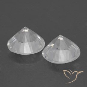 Pedras preciosas de Zircão Branco natural de 3.66 ct, Redondo, VS