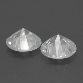 Pedras preciosas de zircão branco natural de  ct, corte redondo, VS