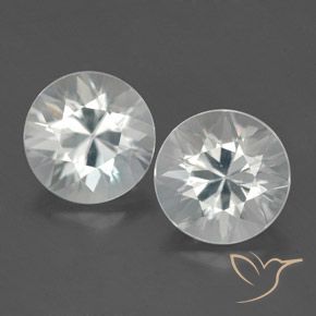 3.84ctw Natural Branco Zircão, Redondo, VVS-VS