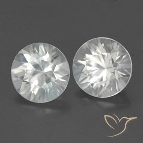 Pedras preciosas de Zircão Branco natural de 3.84 ct, Redondo, VVS-VS