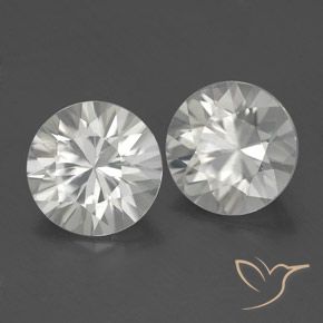 Pedras preciosas de Zircão Branco natural de 3.50 ct, Redondo, VVS-VS
