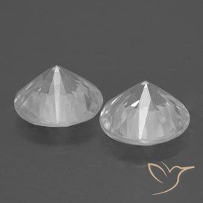 Pedras preciosas de Zircão Branco natural de 3.53 ct, Redondo, VS