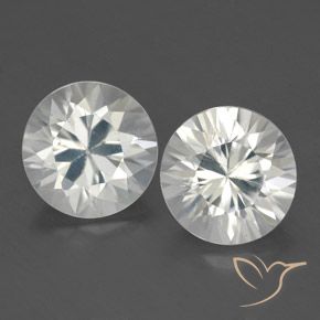 3.71ctw Natural Branco Zircão, Redondo, VVS-VS