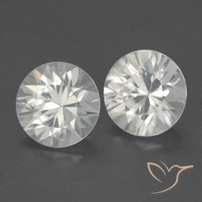 Pedras preciosas de Zircão Branco natural de 3.71 ct, Redondo, VVS-VS