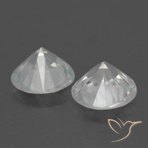 Pedras preciosas de Zircão Branco natural de 3.71 ct, Redondo, VVS-VS