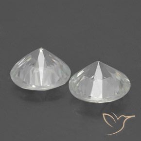 Pedras preciosas de Zircão Branco natural de 3.37 ct, Redondo, VS