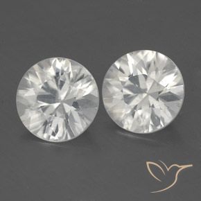 Pedras preciosas de Zircão Branco natural de 3.16 ct, Redondo, VS