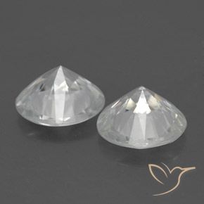 Pedras preciosas de Zircão Branco natural de 3.16 ct, Redondo, VS