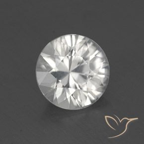 1.65ct Natural Branco Zircão, Redondo, VVS-VS