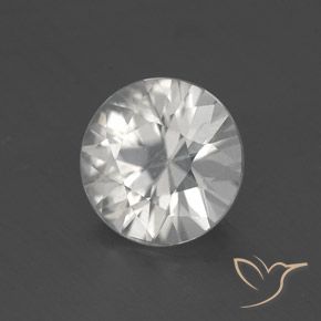 Zircão Branco Natural 1.65ct, Redondo, VVS-VS