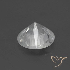 Zircão Branco Natural 1.65ct, Redondo, VVS-VS