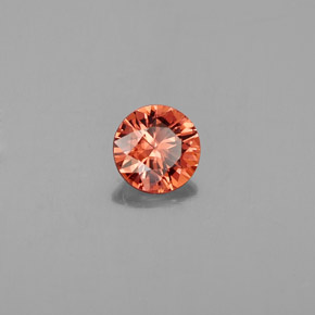 Zircão laranja natural 0,71ct, corte redondo, VVS