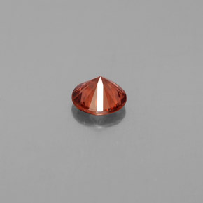 Zircão laranja natural 0,71ct, corte redondo, VVS