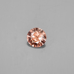 Zircão laranja natural 0,73ct, corte redondo, VS