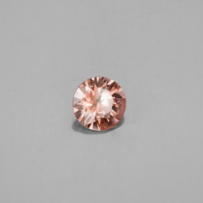 Zircão laranja natural 0,73ct, corte redondo, VS