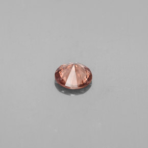 Zircão laranja natural 0,73ct, corte redondo, VS