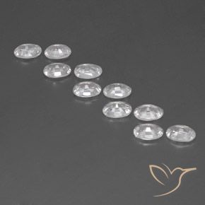 Pedras preciosas de Zircão Branco natural de 7.17 ct, oval, VVS-VS