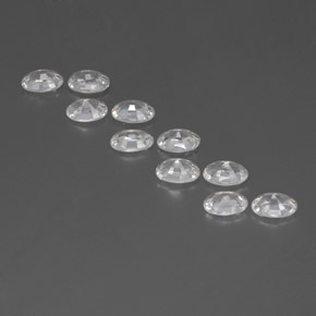 Pedras preciosas de zircão branco natural de 7,44 ct, corte oval, VS