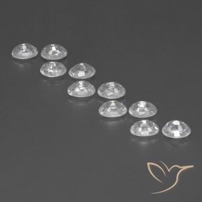 Pedras preciosas de Zircão Branco natural de 8.58 ct, oval, VVS-VS