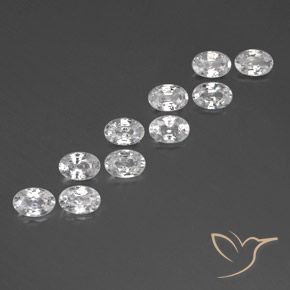 Pedras preciosas de Zircão Branco natural de 6.99 ct, oval, VVS-VS