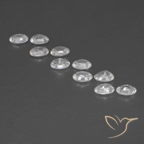 Pedras preciosas de Zircão Branco natural de 6.99 ct, oval, VVS-VS