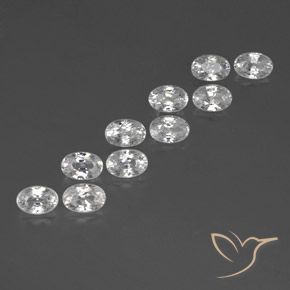 Pedras preciosas de Zircão Branco natural de 8.18 ct, oval, VVS-VS